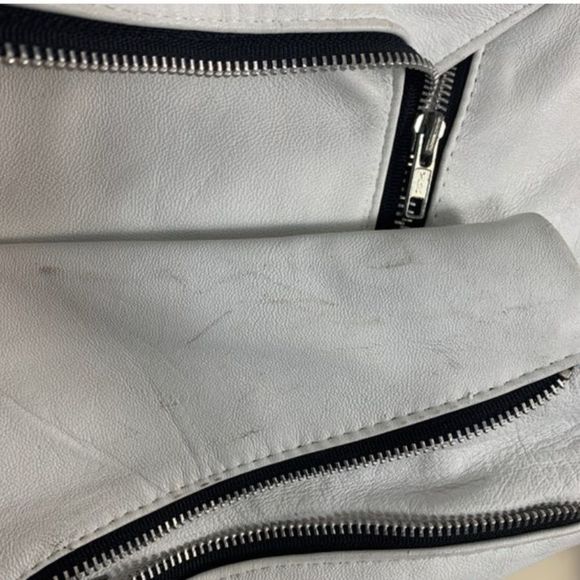 Vintage 1980s super cropped classic motorcycle jacket. 80's retro real leather - Picture 11 of 11